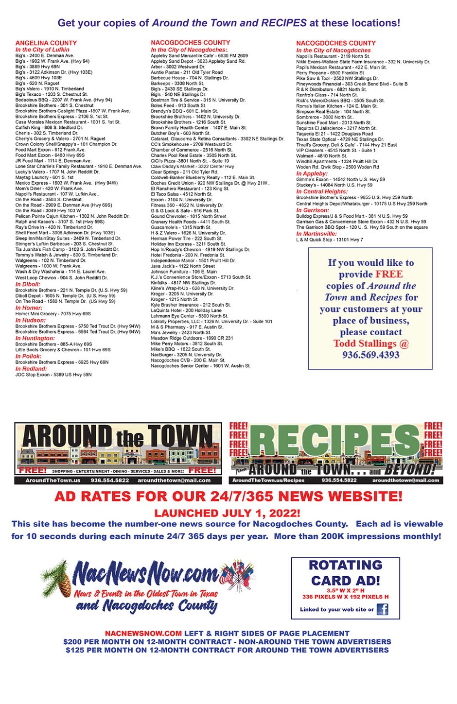 Rack Locations - June 2026